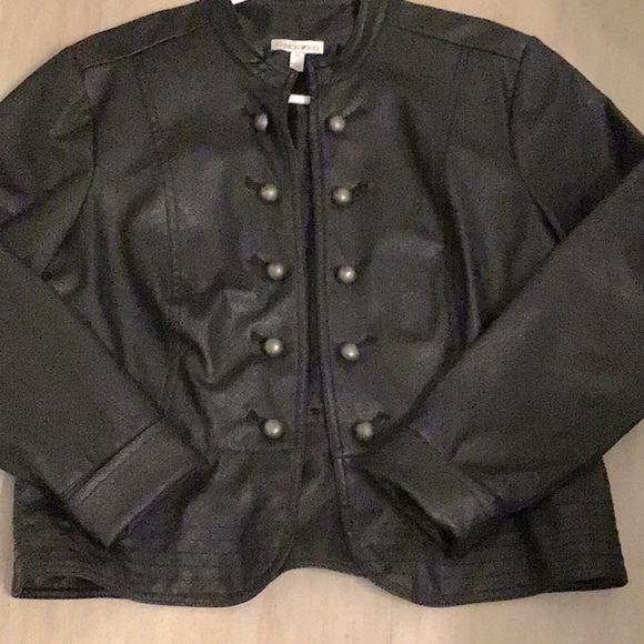Fashion Bug Jackets & Coats Nwtvintage Black Pleather Jacket Poshmark